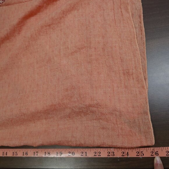 Garden Classy Embroidered Poncho Top Womens 8 Peach Boho Granny Relaxed Casual - Picture 10 of 15